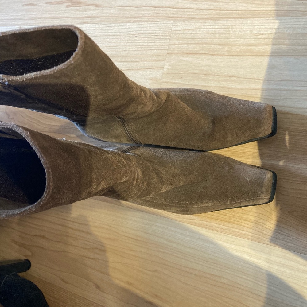 Predictions Brown Suede Wedge Boots - Picture 3 of 8